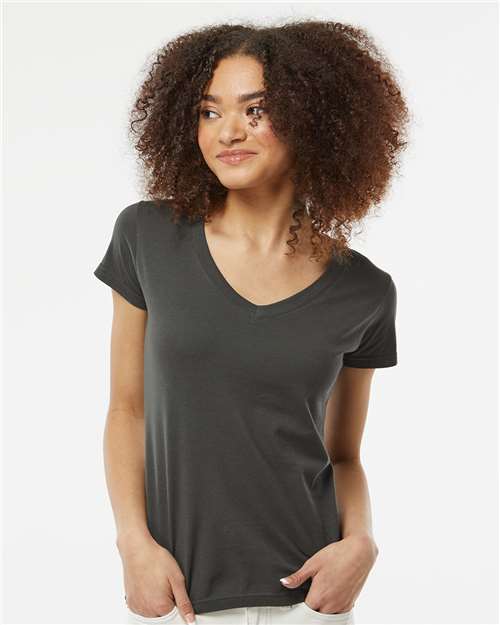 214 - Women's Fine Jersey V-Neck T-Shirt