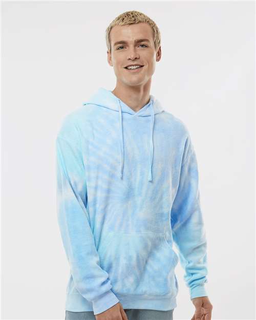 8600 - Unisex Tie-Dyed Cloud Inside-Out Fleece Hooded Sweatshirt