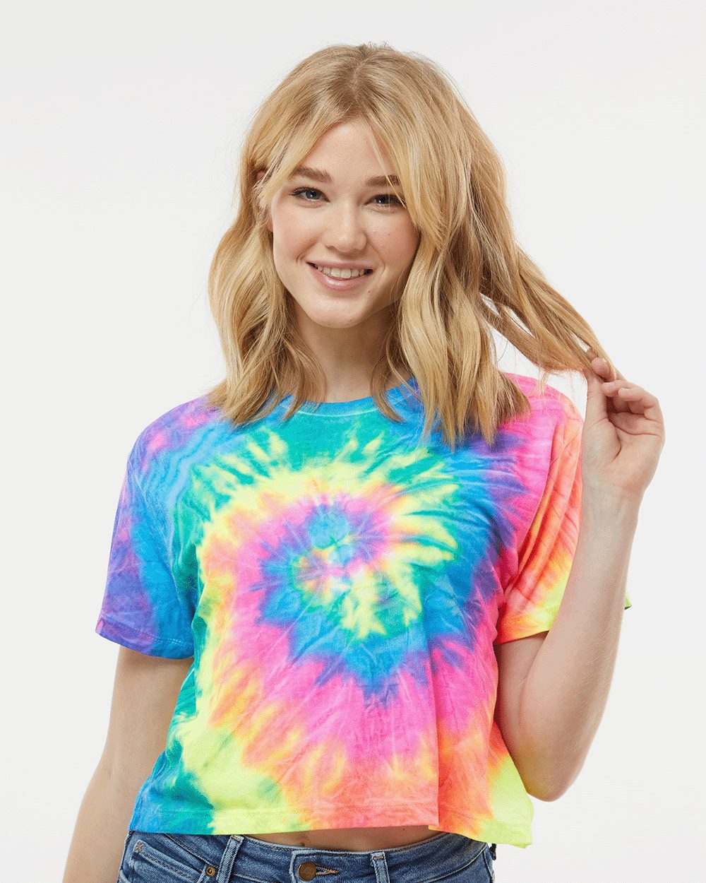 1050 - Women's Tie-Dyed Crop T-Shirt