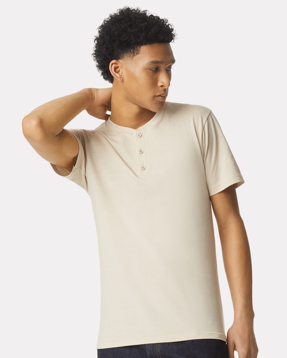 2004CVC - Unisex CVC Henley Tee