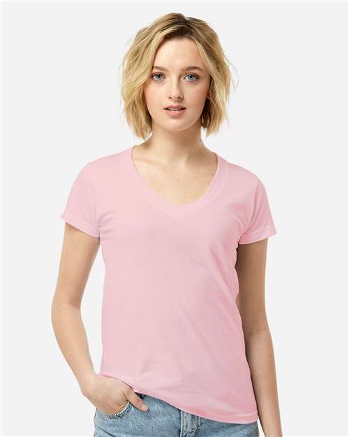 214 - Women's Fine Jersey V-Neck T-Shirt