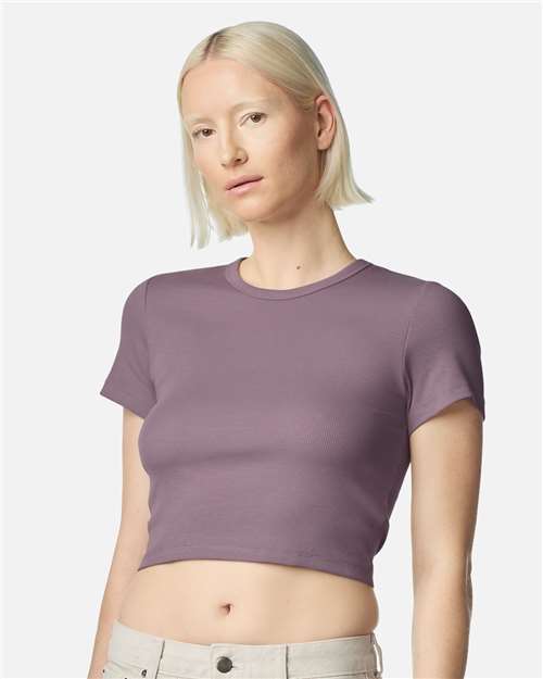 BR210 - Women's Baby Rib Fitted Cropped Tee