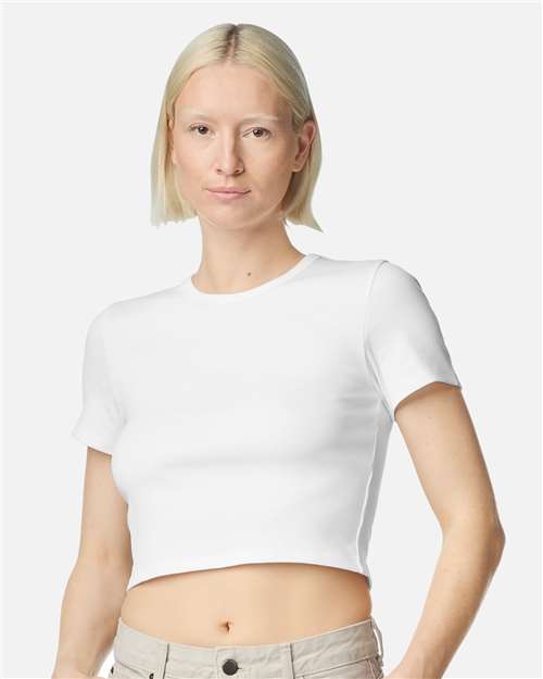 BR210 - Women's Baby Rib Fitted Cropped Tee