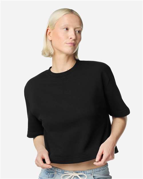 FTCB0 - Women's French Terry Mid-Length Boxy Tee