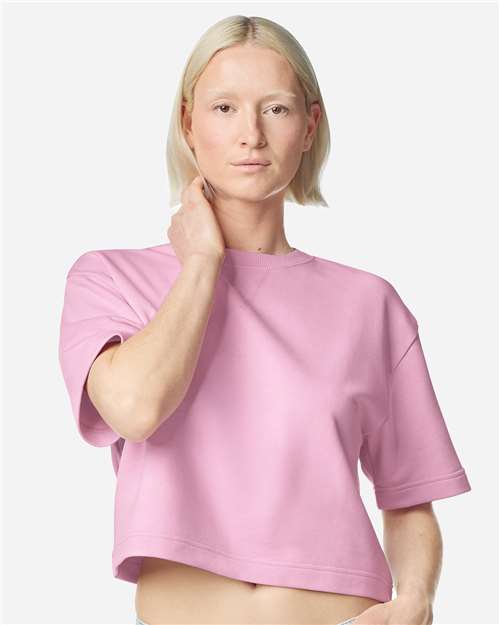 FTCB0 - Women's French Terry Mid-Length Boxy Tee