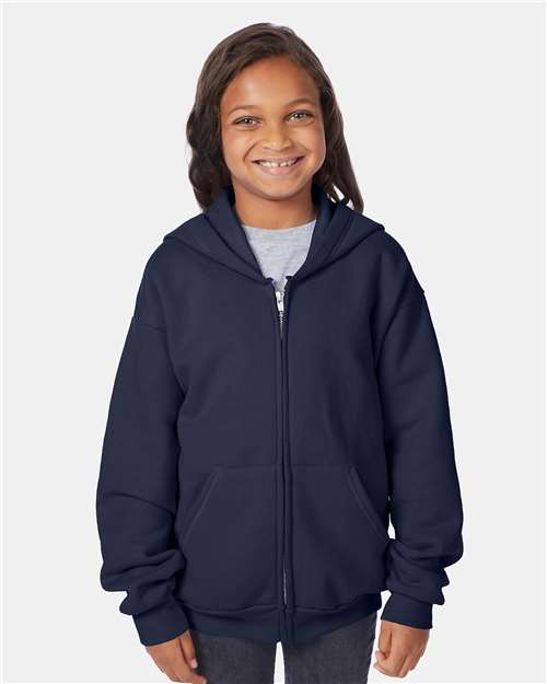 P480 - Youth EcoSmart® Full-Zip Hooded Sweatshirt