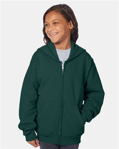 P480 - Youth EcoSmart® Full-Zip Hooded Sweatshirt