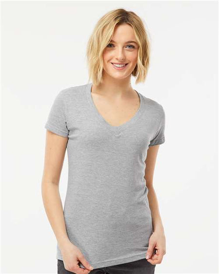 214 - Women's Fine Jersey V-Neck T-Shirt