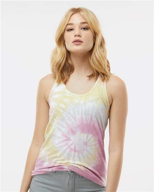 3400 - Women's Tie-Dyed Racerback Tank Top