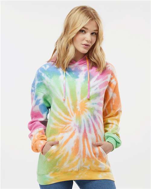 8600 - Unisex Tie-Dyed Cloud Inside-Out Fleece Hooded Sweatshirt