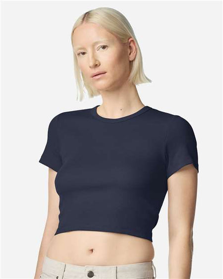 BR210 - Women's Baby Rib Fitted Cropped Tee