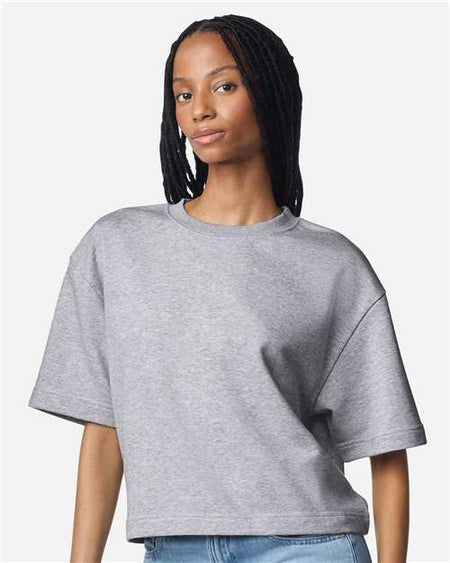 FTCB0 - Women's French Terry Mid-Length Boxy Tee