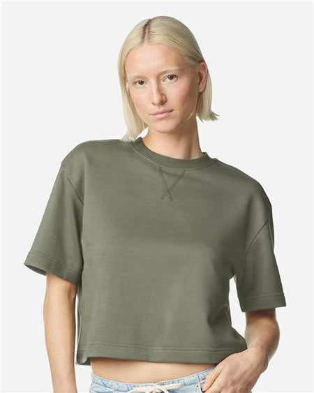 FTCB0 - Women's French Terry Mid-Length Boxy Tee