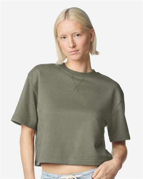FTCB0 - Women's French Terry Mid-Length Boxy Tee