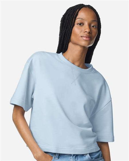 FTCB0 - Women's French Terry Mid-Length Boxy Tee