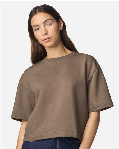 FTCB0 - Women's French Terry Mid-Length Boxy Tee
