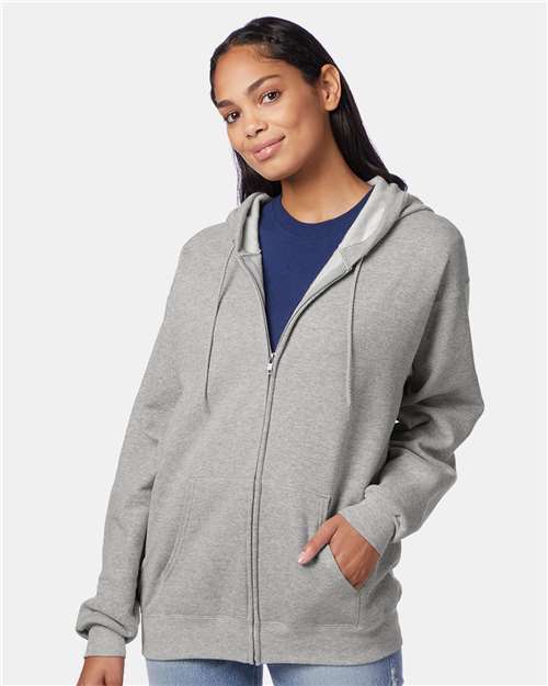 P180 - Unisex EcoSmart® Full-Zip Hooded Sweatshirt
