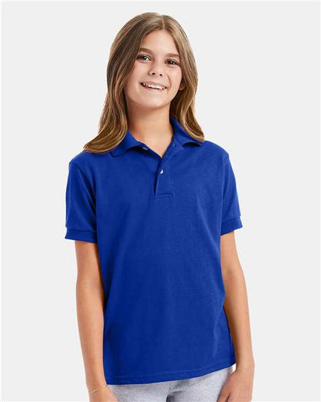 054Y - Youth EcoSmart® Jersey Polo