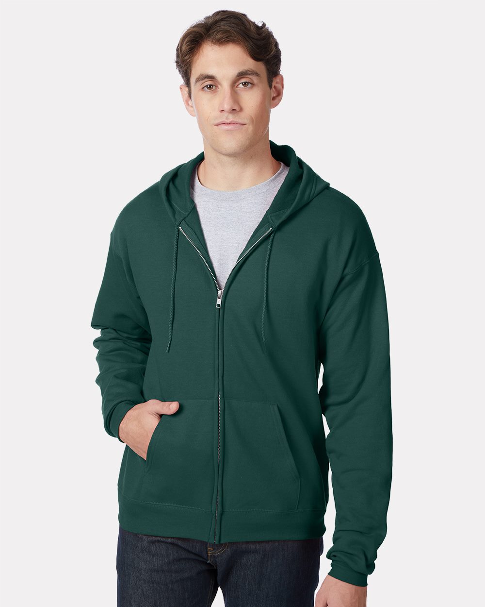 P180 - Unisex EcoSmart® Full-Zip Hooded Sweatshirt