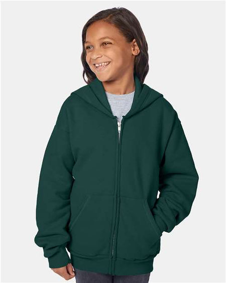 P480 - Youth EcoSmart® Full-Zip Hooded Sweatshirt