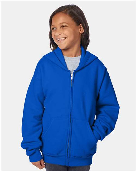 P480 - Youth EcoSmart® Full-Zip Hooded Sweatshirt