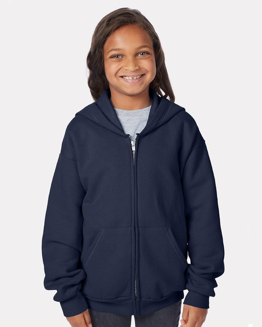 P480 - Youth EcoSmart® Full-Zip Hooded Sweatshirt